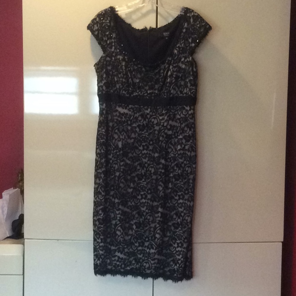 Tadashi navy blue dress